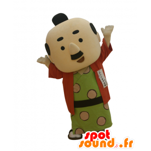 Kawarimi mascot, mustachioed Japanese man with a dress - MASFR27969 - Yuru-Chara Japanese mascots
