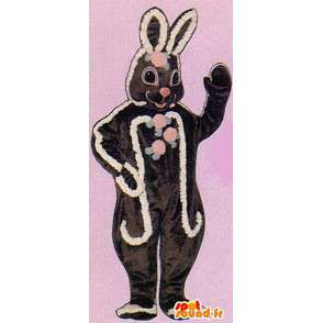 Marrone cioccolato coniglio modo costume - MASFR007139 - Mascotte coniglio