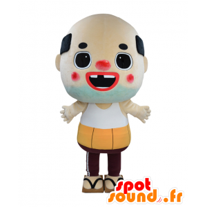 Mascot Chinichi san, bald Asian man smiling - MASFR27970 - Yuru-Chara Japanese mascots