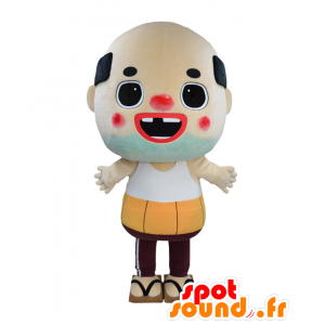 Mascot Chinichi san, homem asiático careca sorrindo - MASFR27970 - Yuru-Chara Mascotes japoneses