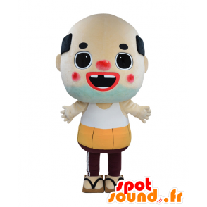 Mascot Chinichi san, kale Aziatische man glimlachend - MASFR27970 - Yuru-Chara Japanse Mascottes