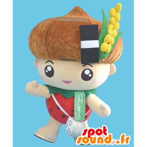 Shiroishi chan Maskottchen, ein Charakter mit Obst und Gemüse - MASFR27973 - Yuru-Chara japanischen Maskottchen