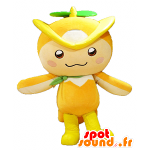 Mascot Tokoron, geel en wit karakter met een propeller - MASFR27974 - Yuru-Chara Japanse Mascottes