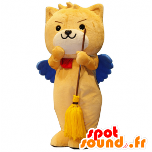 Maskotteja Hanemaru ja Paneko, ruskea koira ja vaaleanpunainen pupu - MASFR27975 - Mascottes Yuru-Chara Japonaises
