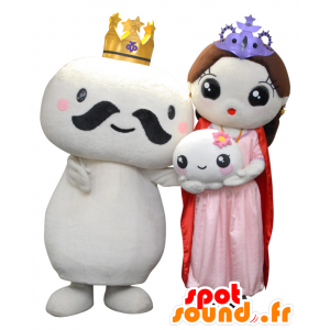 Mascotte Muchuran kun con la sua principessa e il loro bambino - MASFR27976 - Yuru-Chara mascotte giapponese