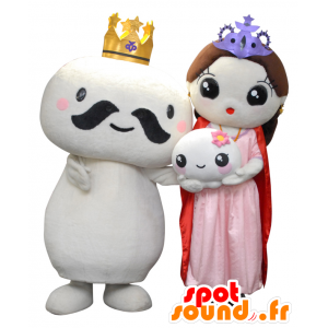 Mascottes Muchuran kun met zijn prinses en hun baby - MASFR27976 - Yuru-Chara Japanse Mascottes