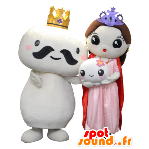 Mascots Muchuran kun with his princess and their baby - MASFR27976 - Yuru-Chara Japanese mascots