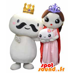 Mascottes Muchuran kun met zijn prinses en hun baby - MASFR27976 - Yuru-Chara Japanse Mascottes