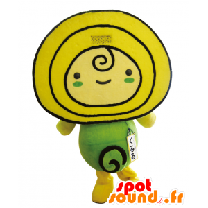 Kururu mascot, yellow and green jelly roll - MASFR27981 - Yuru-Chara Japanese mascots