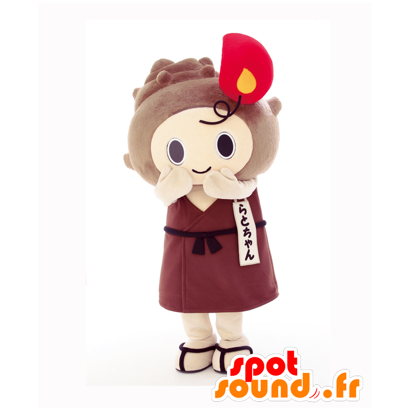 Ratochan mascotte, een karakter met een vlam op het hoofd - MASFR27983 - Yuru-Chara Japanse Mascottes