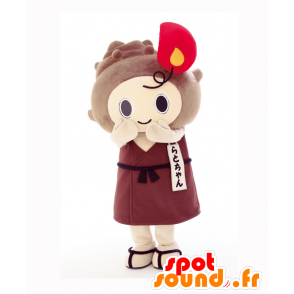 Mascotte de Ratochan, personnage avec une flamme sur la tête - MASFR27983 - Mascottes Yuru-Chara Japonaises