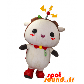 Neri kun mascot, white robot with an antenna on the head - MASFR27985 - Yuru-Chara Japanese mascots