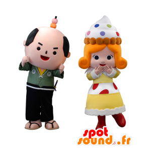 Mascots Kashinari kun and his princess - MASFR27988 - Yuru-Chara Japanese mascots