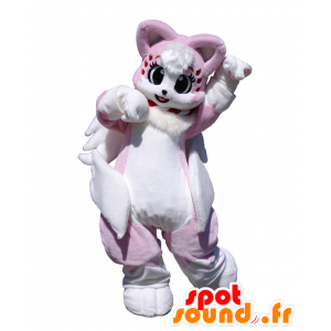 Shibasaki Saki mascot, pink cat, feminine and elegant - MASFR27993 - Yuru-Chara Japanese mascots