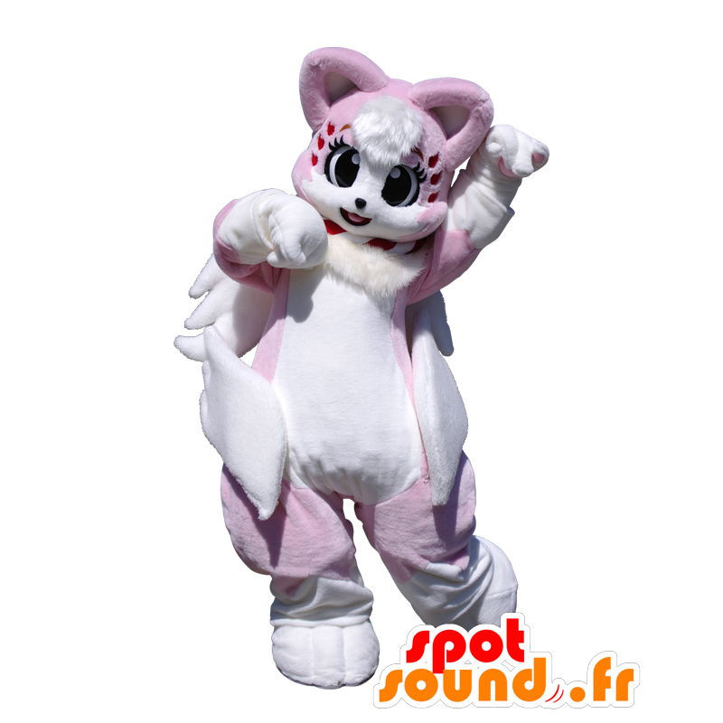 Shibasaki Saki mascot, pink cat, feminine and elegant - MASFR27993 - Yuru-Chara Japanese mascots