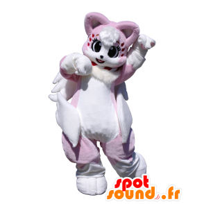 Mascot Shibasaki Saki, vaaleanpunainen kissa, naisellinen ja tyylikäs - MASFR27993 - Mascottes Yuru-Chara Japonaises