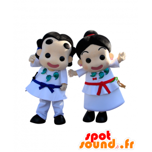 Mascots Kodai-Kun und Roman-Chan, japanisches Paar - MASFR27995 - Yuru-Chara japanischen Maskottchen