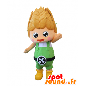 KOMUGI chan mascot, green character with ears of corn - MASFR27999 - Yuru-Chara Japanese mascots