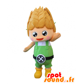 Komugi chan mascotte, carattere verde con spighe di grano - MASFR27999 - Yuru-Chara mascotte giapponese