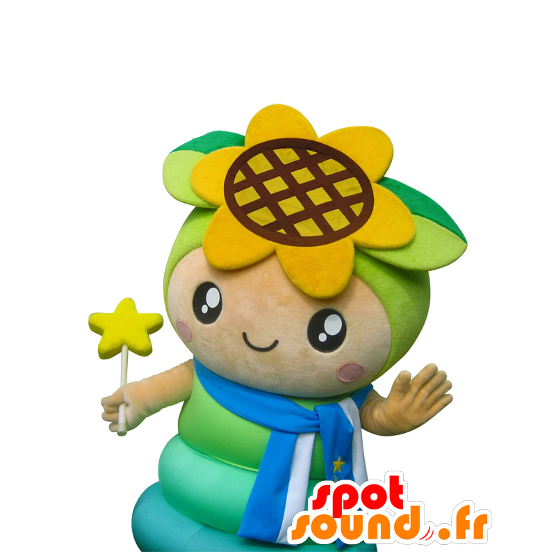 Mascota Osayon, florido mascota, con un bonito girasol - MASFR28002 - Yuru-Chara mascotas japonesas