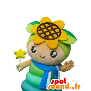 Osayon ​​mascot, mascot flowery, with a nice sunflower - MASFR28002 - Yuru-Chara Japanese mascots