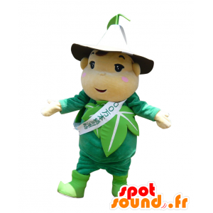 Morion mascotte, sneeuwman met groene bladeren - MASFR28004 - Yuru-Chara Japanse Mascottes