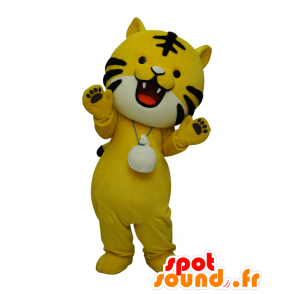 Tora kun μασκότ, τίγρη μωρό, κίτρινο και μαύρο cub - Ιαπωνικές μασκότ Yuru-Chara - MASFR28017 - SpotSound.fr