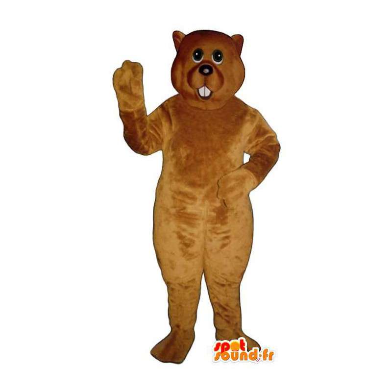 Costume de castor marron clair - MASFR007144 - Mascottes de castor