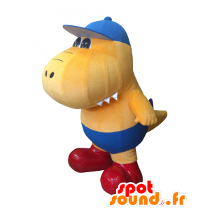 Gaburikun mascot, orange dinosaur with blue underpants - MASFR28020 - Yuru-Chara Japanese mascots