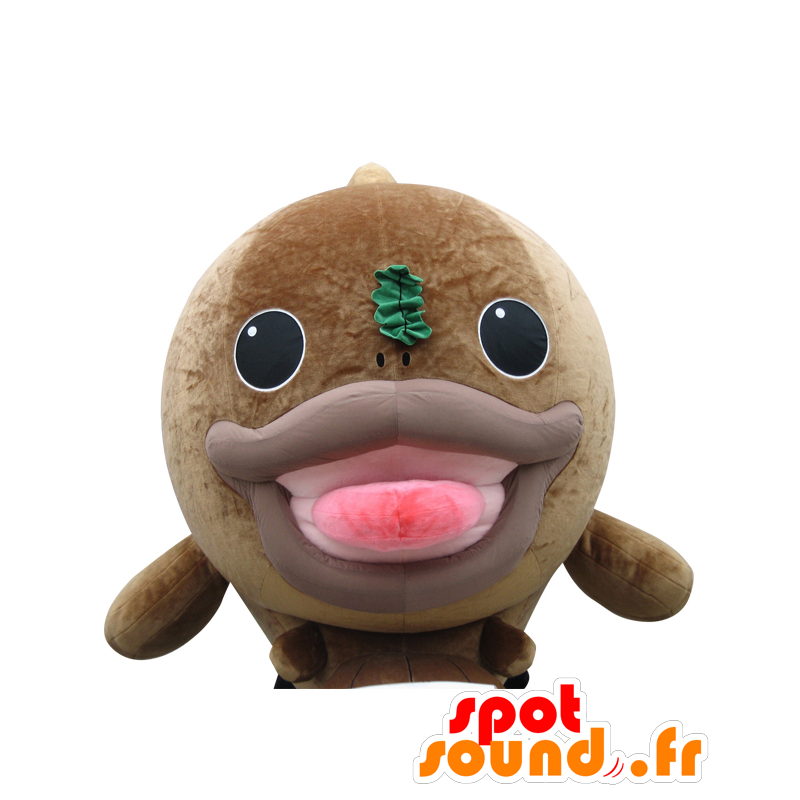 Mascot Kue Taro stor brun fisk med et stort hode - MASFR28029 - Yuru-Chara japanske Mascots