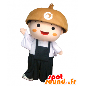 Mascotte de Eibo kun, garçon avec un tablier et un oignon - MASFR28032 - Mascottes Yuru-Chara Japonaises