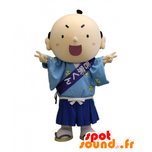 Mascot Yoshimune KUN Japanin pukeutunut mies sininen - MASFR28033 - Mascottes Yuru-Chara Japonaises