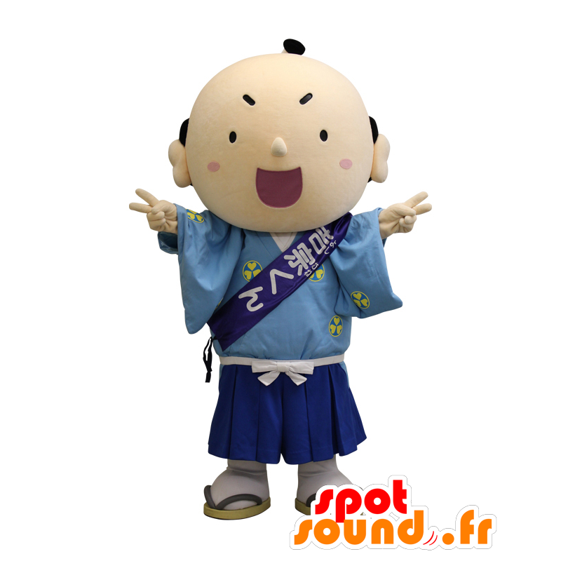 Mascot Yoshimune KUN Japanin pukeutunut mies sininen - MASFR28033 - Mascottes Yuru-Chara Japonaises