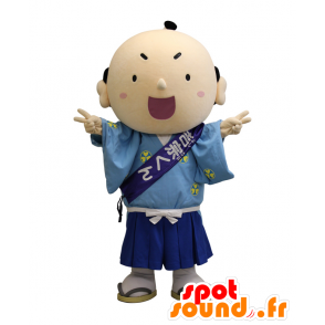 Mascot Yoshimune kun homem japonês vestida de azul - MASFR28033 - Yuru-Chara Mascotes japoneses