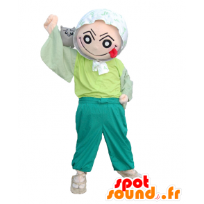 Hiokki mascot, green scarecrow with terrifying head - MASFR28034 - Yuru-Chara Japanese mascots