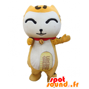I-Nyan mascotte, arancione e bianco gatto, ridere - MASFR28036 - Yuru-Chara mascotte giapponese