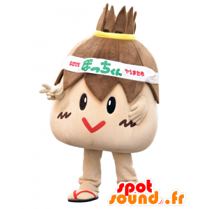 Mascot Botchi-Kun, ein riesiger brauner Kopf und lustige - MASFR28037 - Yuru-Chara japanischen Maskottchen