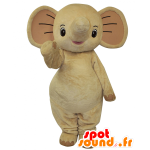 Mascot Erufa, geel en roze olifant, lief en schattig - MASFR28038 - Yuru-Chara Japanse Mascottes