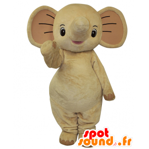 Erufa Maskottchen, gelb und rosa Elefant, süß und niedlich - MASFR28038 - Yuru-Chara japanischen Maskottchen