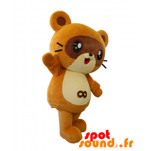 Mascotte de Kisapon - Mascotte de raton laveur marron - MASFR28044 - Mascottes Yuru-Chara Japonaises