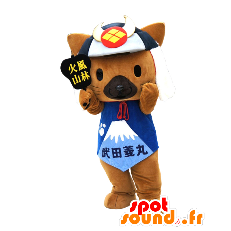 Mascot Takeda Hishimaru - Cat Mascot Samurai bruin - MASFR28045 - Yuru-Chara Japanse Mascottes