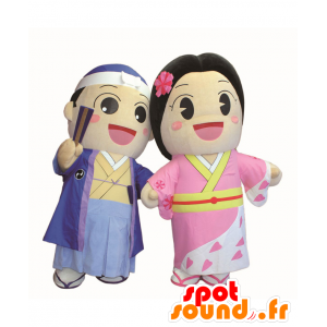 Mascotte Masamitsu kun e Sogoama chan - coppia mascotte - MASFR28047 - Yuru-Chara mascotte giapponese