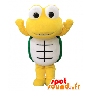 Mascot Sandy Kunin, valkoinen ja keltainen kilpikonna maskotti - MASFR28048 - Mascottes Yuru-Chara Japonaises