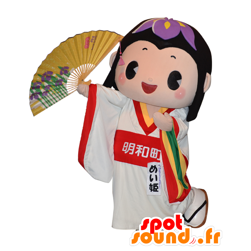 Meihime mascot. Asian girl very jovial mascot - MASFR28050 - Yuru-Chara Japanese mascots