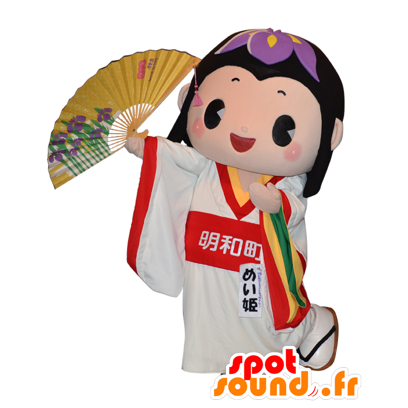 Mascot Meihime. Aasian tyttö Mascot erittäin lupsakka - MASFR28050 - Mascottes Yuru-Chara Japonaises