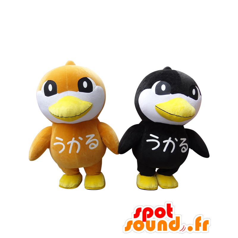 Maskotteja Ukarukun ja Tomokaru kun. 2 lintu maskotteja - MASFR28051 - Mascottes Yuru-Chara Japonaises