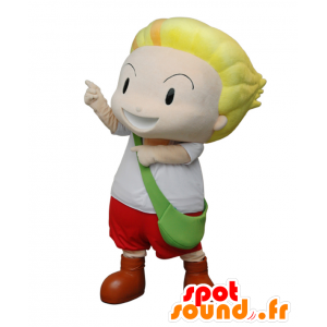 Mascot Pyururun. blonde jongen mascotte om trots op te kijken - MASFR28052 - Yuru-Chara Japanse Mascottes