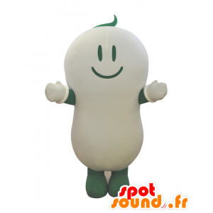 Maskot Mayupi. Maskot bílý a zelený muž, červy - MASFR28055 - Yuru-Chara japonské Maskoti