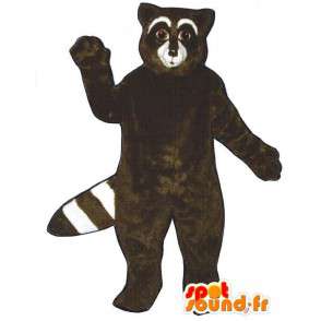 Stor brun och vit tvättbjörnmaskot - Spotsound maskot