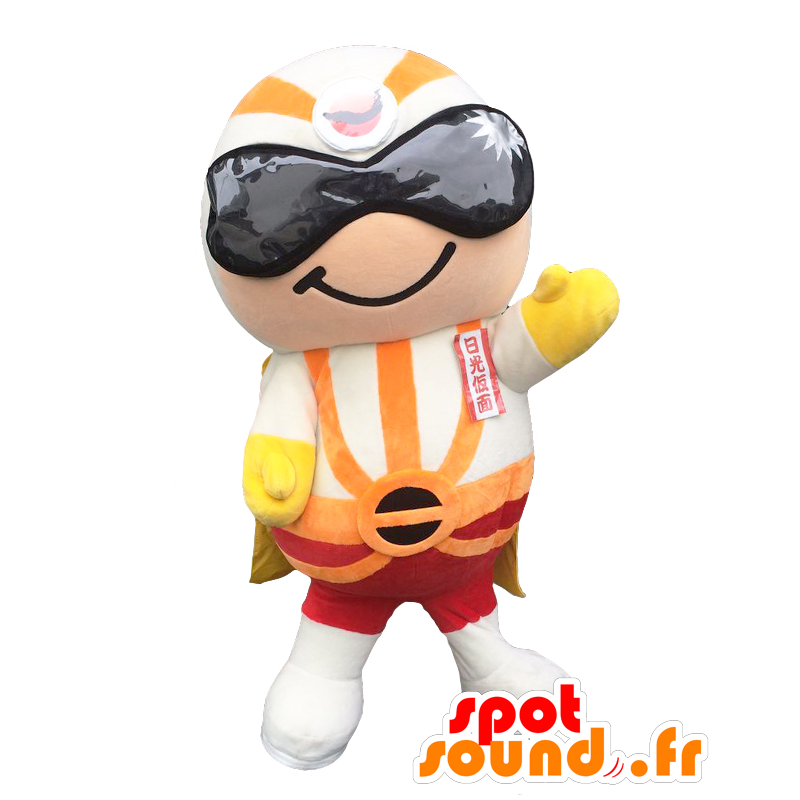 Mascot Nikko Kamen. Mascote super-herói sorrindo - MASFR28060 - Yuru-Chara Mascotes japoneses